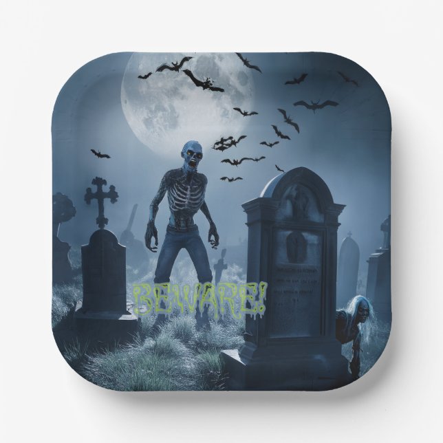 Erie Halloween Pappteller (Vorderseite)