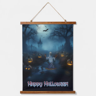 Erie Halloween Wandteppich Mit Holzrahmen