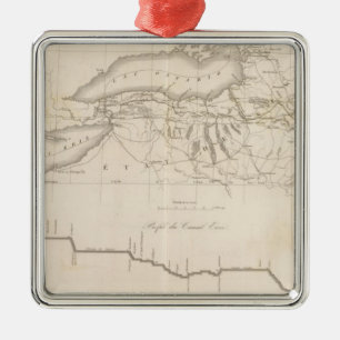 Erie-Kanal Silbernes Ornament