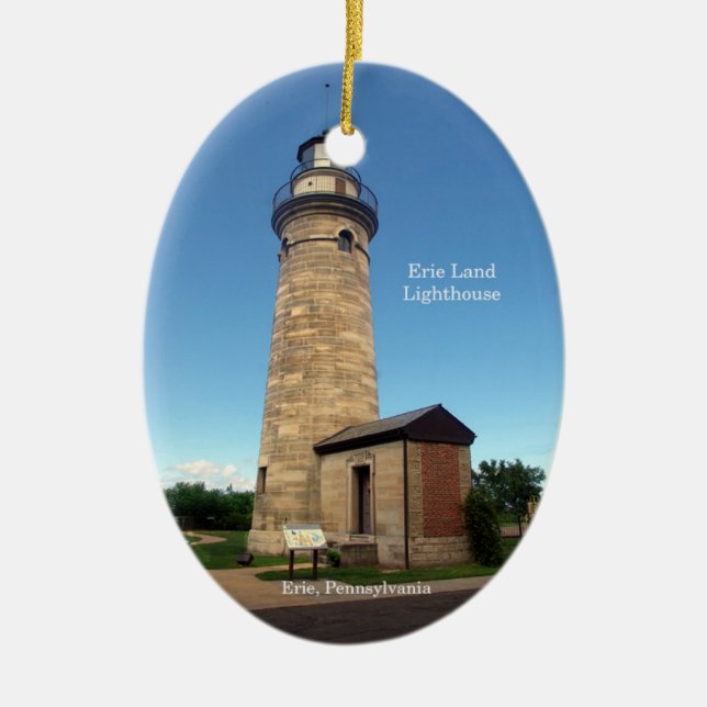 Erie Land Lighthouse Oval Ornament (Vorne)