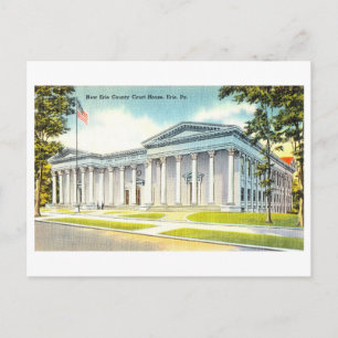 Erie Landkreis Court House in Pennsylvania Vintag Postkarte