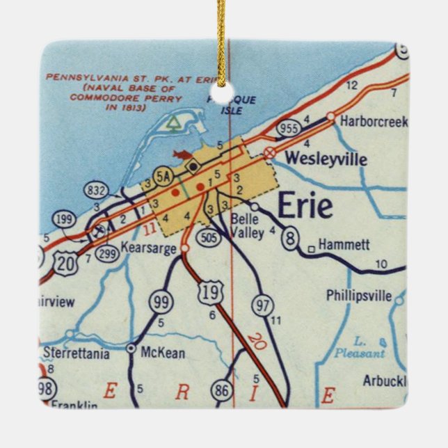 Erie PA Keramikornament (Rückseite)