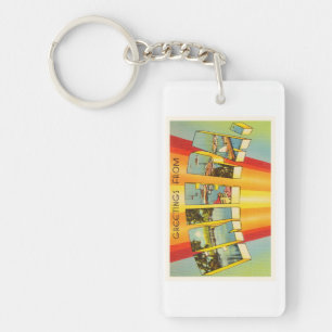 Erie Pennsylvania alte Vintage Reise-Andenken PAs Schlüsselanhänger