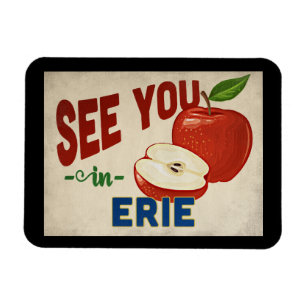 Erie Pennsylvania Apfel - Vintage Reise Magnet