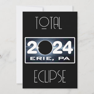 Erie Pennsylvania Eclipse April 2024 Total Solar Feiertagskarte