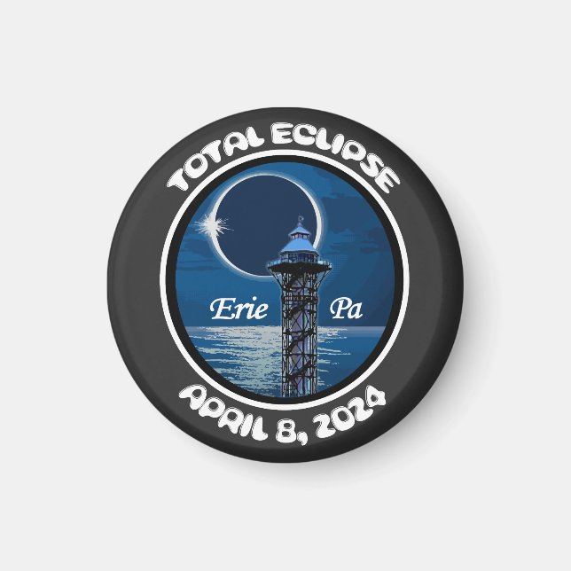 Erie Pennsylvania Total Solar Eclipse April 2024 Magnet (Vorne)