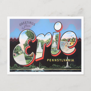 Erie, Pennsylvania Vintage-Großbuchstaben-Postkart Postkarte