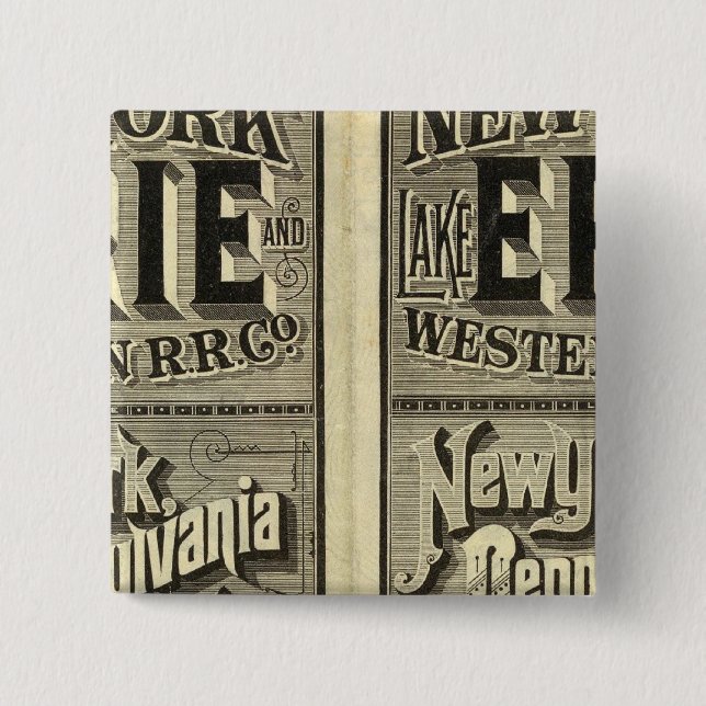 Erie- und Western-Bahn Button (Vorderseite)