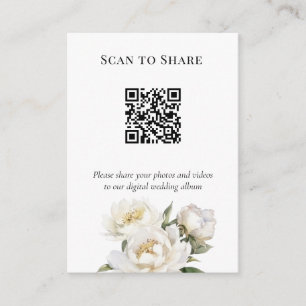 Erika Scan to Share Wedding Fotos und Videos QR Begleitkarte