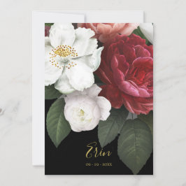 Erin Burgundy Rose Einladung