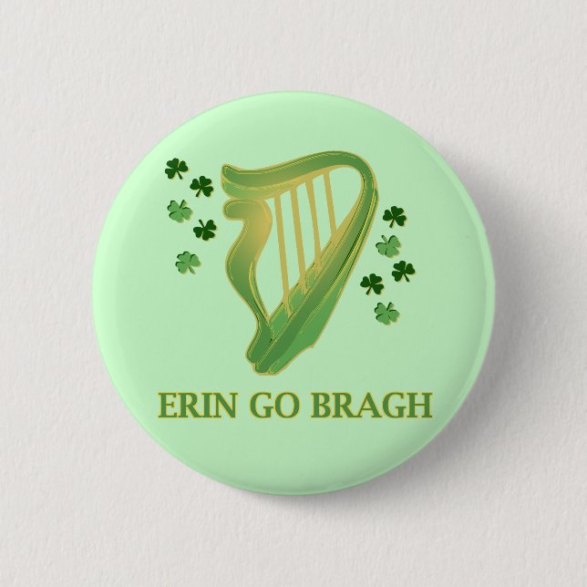 Erin gehen Bragh Button (Vorderseite)