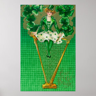 Erin gehen Bragh Frau auf Harfen-Szene Poster