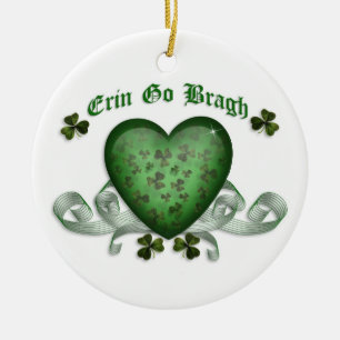 Erin gehen bragh irische Herzverzierung Keramikornament