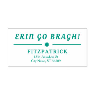 Erin Go Bragh 4 Leaf Clover Unterstrich Adresse Permastempel