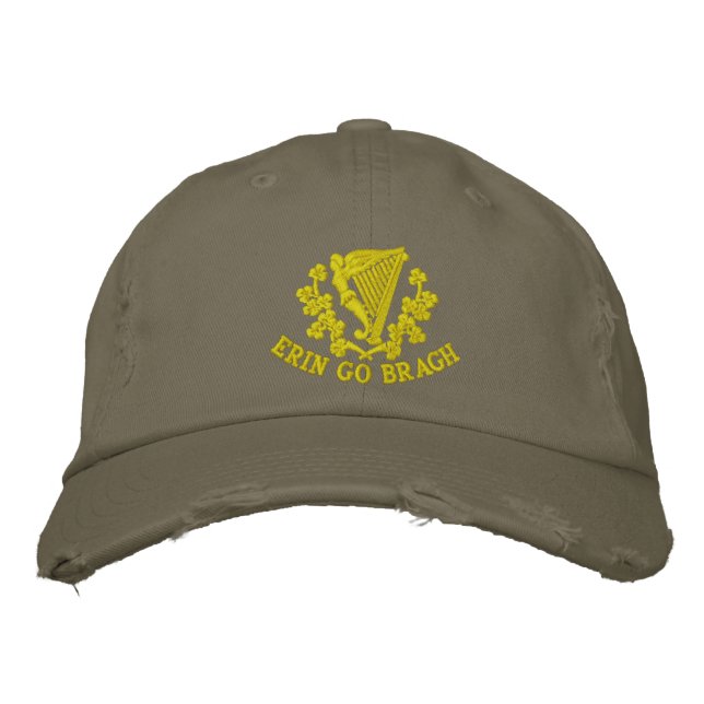 Erin Go Bragh Bestickte Baseballkappe (Vorderseite)