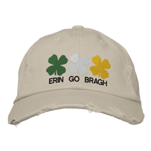 Erin Go Bragh bestickter Hut (Vorderseite)