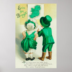 Erin Go Bragh Couple - Irland Karte ansehen Poster