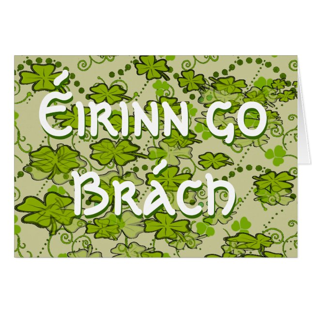 Erin Go Bragh Gaelic Phrase Ireland Forever (Vorderseite (Horizontal))