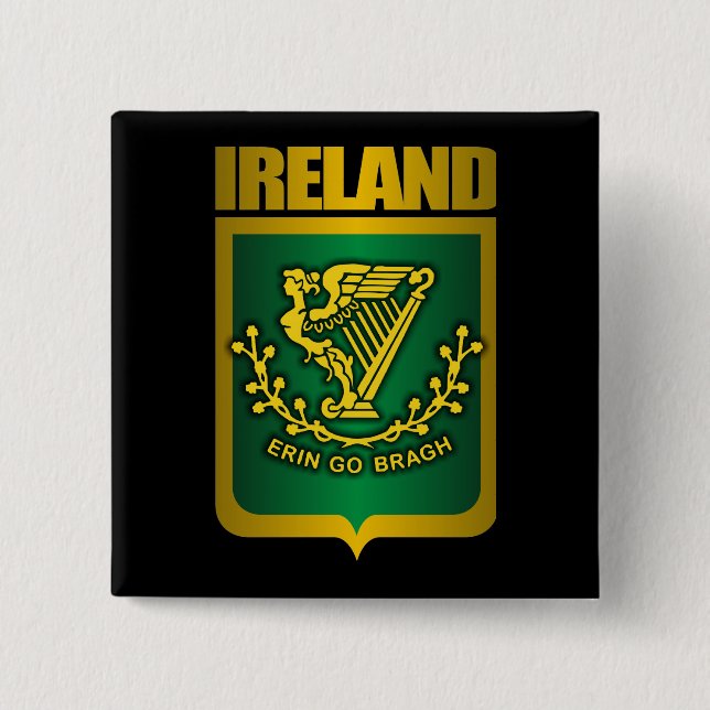 "Erin Go Bragh" Gold Button (Vorderseite)