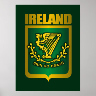 "Erin Go Bragh" Gold Poster & Prints