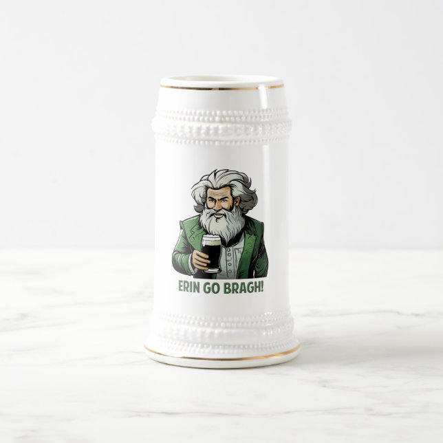 Erin Go Bragh! -Grün Bierglas (Mittel)