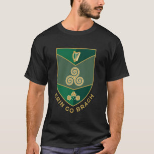 Erin Go Bragh Irischer Stolz Schild Wappen Harfe T T-Shirt