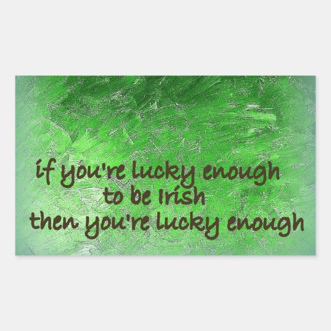 "Erin Go Bragh." (Irland Forever) Rechteckiger Aufkleber (Vorderseite)