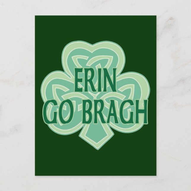 Erin Go Bragh Postkarte (Vorderseite)