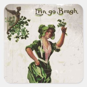 Erin Go Bragh Quadratischer Aufkleber