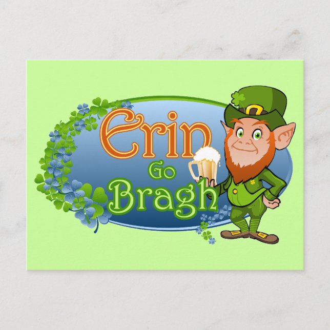 Erin Go Bragh (Ver 2) Postkarte (Vorderseite)