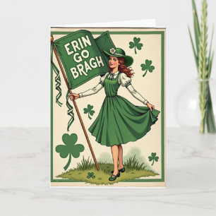 Erin Go Bragh Vintage-irische Karte