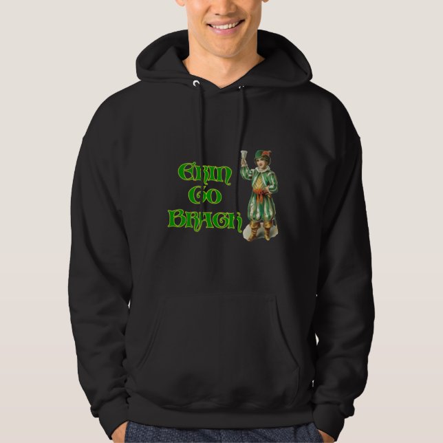 Erin Go Braugh Funny Irish Toast Sprichwort Hoodie (Vorderseite)