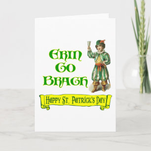 Erin Go Braugh Happy St. Patrick's Day Sprichwort Karte