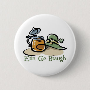 Erin Go Braugh Pint und Hat Button
