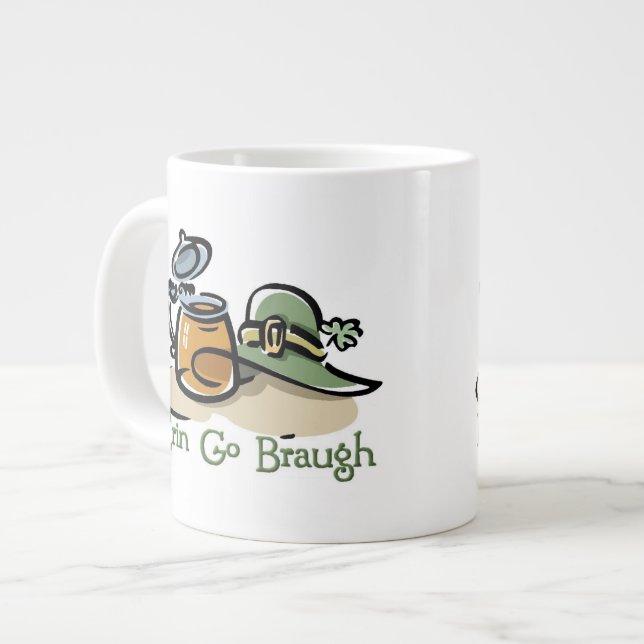 Erin Go Braugh Pint und Hat Jumbo-Tasse (Vorderseite Links)