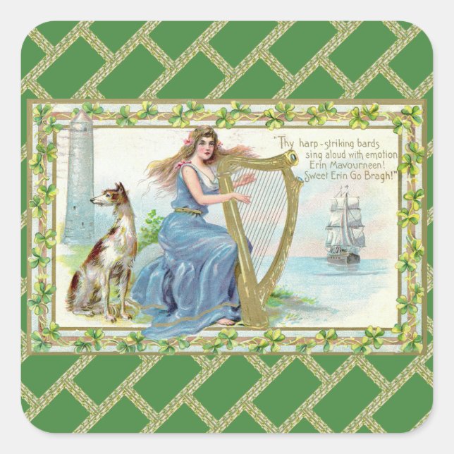 Erin Mavourneen St. Patrick's Day Stickers (Vorderseite)