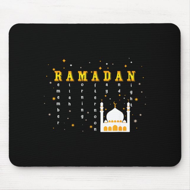 Erinnere dich an Allah Ramadan Mubarak Kareem  Mousepad (Vorne)