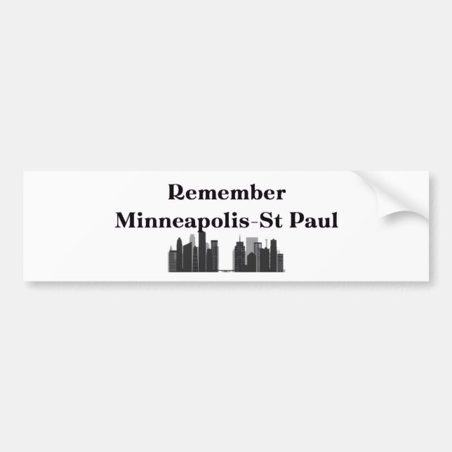 Erinnere dich an Minneapolis & St. Paul Autoaufkleber (Vorne)