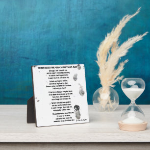 ERINNERE DICH AN WEIHNACHTEN Gedicht Fotoplatte