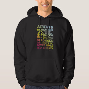 Erinnere dich immer daran, dass du tapferer bist,  hoodie