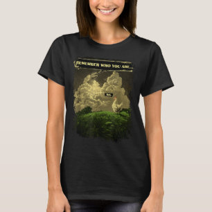 Erinnere dich wer du bist Lustiger Hühner-Dinosaur T-Shirt