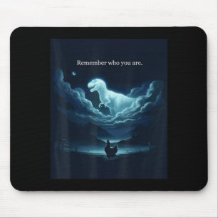 Erinnere dich, wer inspirierende Dinosaurier-Wolke Mousepad