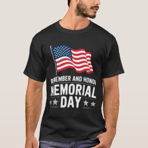 Erinnere Ehre Aamerica Flagge Männer Frauen Kinder T-Shirt