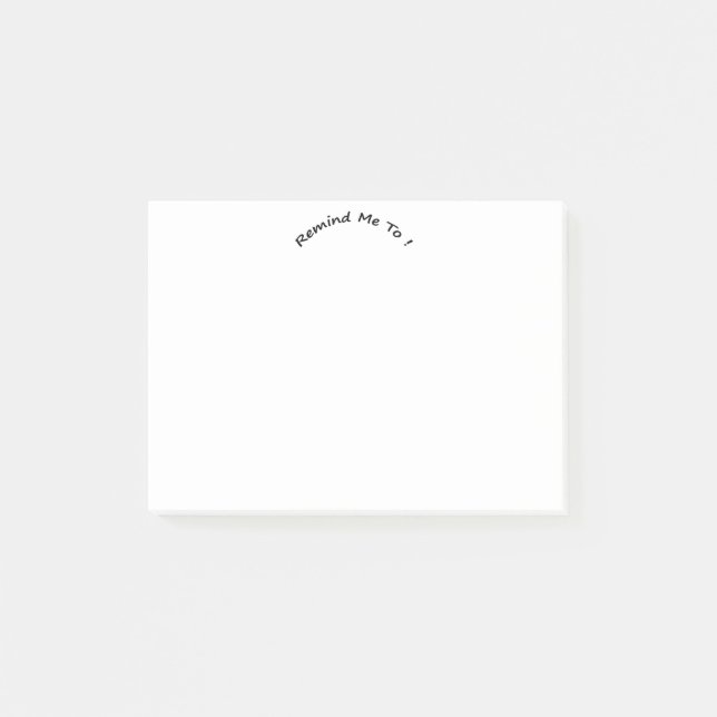 Erinnere mich daran post-it klebezettel (Vorderseite)