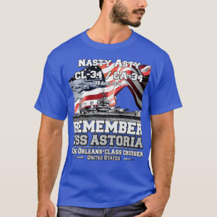ERINNERN AN die USS Astoria CA34 Kreuzfahrtschiff  T-Shirt