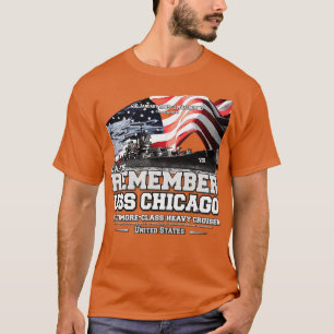 ERINNERN AN die USS Chicago CA136 Cruiser Navy Vet T-Shirt