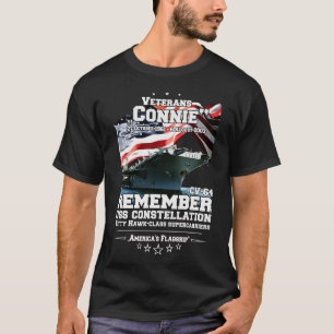 ERINNERN AN die USS Constellation CV64 Veteranen T-Shirt