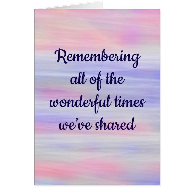 Erinnern an die wunderbaren Zeiten, die Sie denken (Vorne)