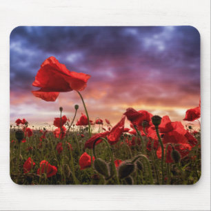 Erinnern an   Feld der Mohnblumen Mousepad