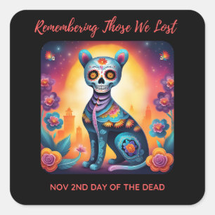 Erinnern an jene, die wir verloren haben quadratischer aufkleber
